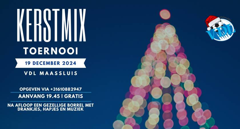 Het Kerstmix toernooi komt er weer aan op 19 december!